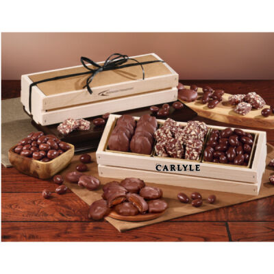 Gift - Chocolate Favorites in Wooden Crate - Large Gift Boxes Thumbnail